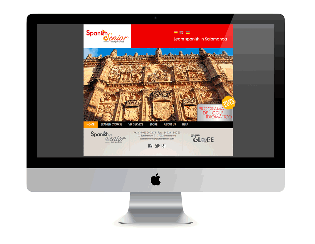 Página web de academia de español